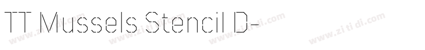 TT Mussels Stencil D字体转换 TT Mussels Stencil D字体转换